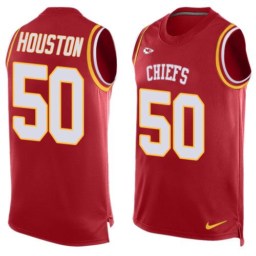 Nike Chiefs #50 Justin Houston Red Team Color Men's Stitched NFL Limited Tank Top Jersey - Click Image to Close